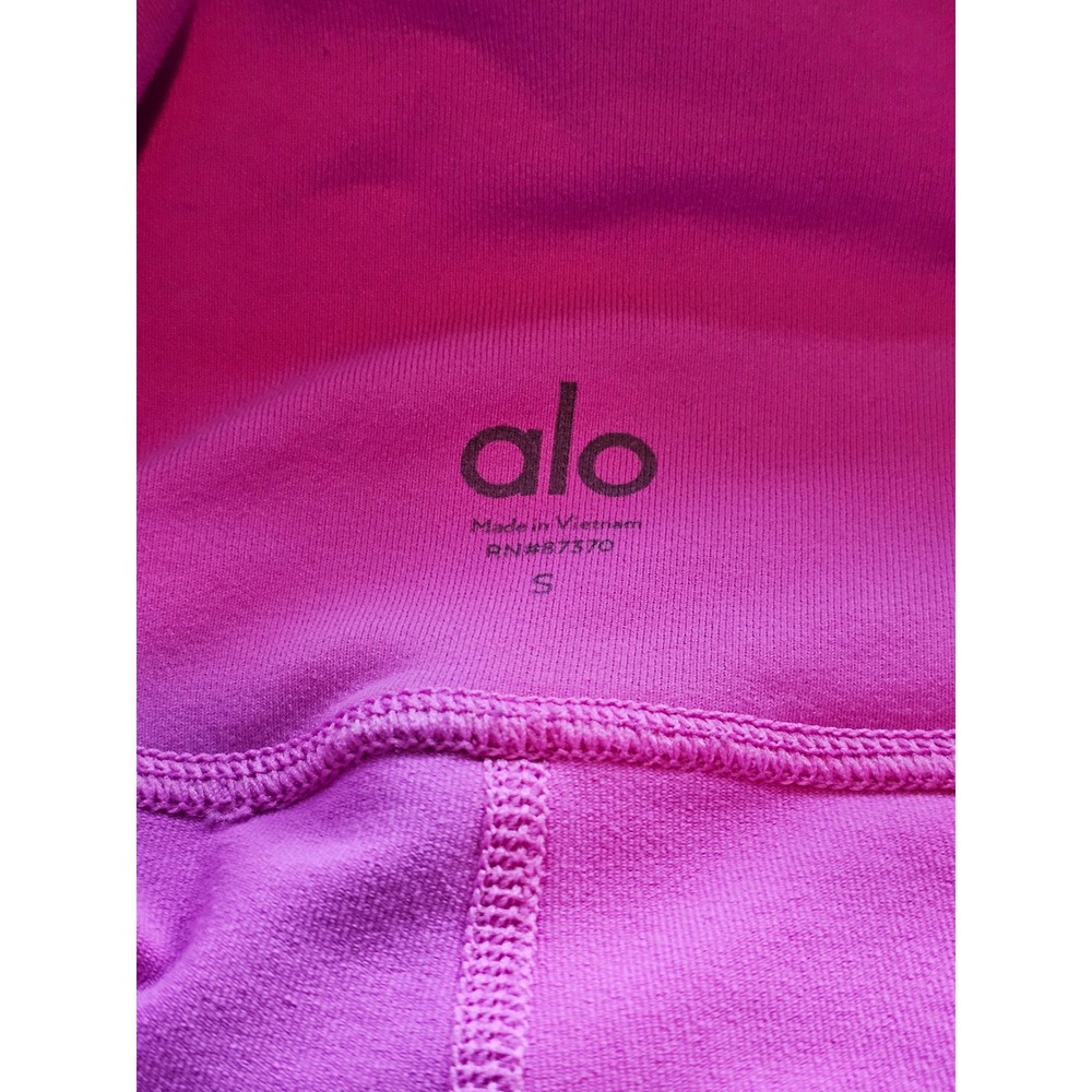 ALO Yoga Airbrush High Waist Leggings Women Size S Fuchsia Pink 23 Inseam 7/8 - Picture 3 of 7